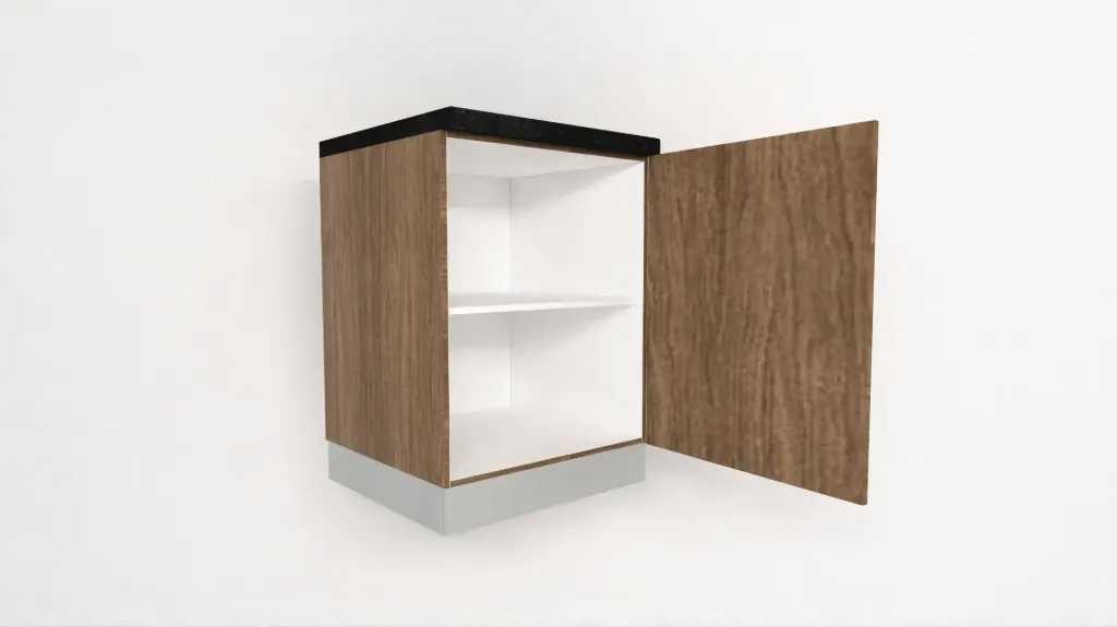 Base Sink Unit with Single Bowl Sink (Blum, White_1311 Tap)