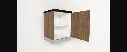 Base Unit 1 Shutter - 1 Shelf with Back Rail