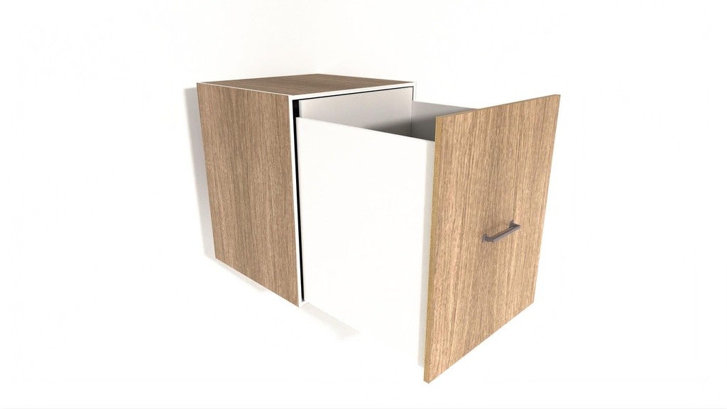 [BU1D-300-N] Base Unit 1 Drawer - 580D (300, Blum, White_1311 Tap)