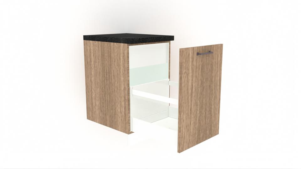 [BU1D1ID-300-N] Base Unit 1 Dwr 1 Int Dwr - 580D (300, Blum, White_1311 Tap)