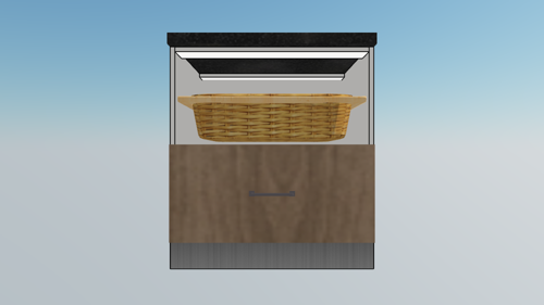 Base Unit 1 Wicker Basket 1 Drawer - L,L - 580D