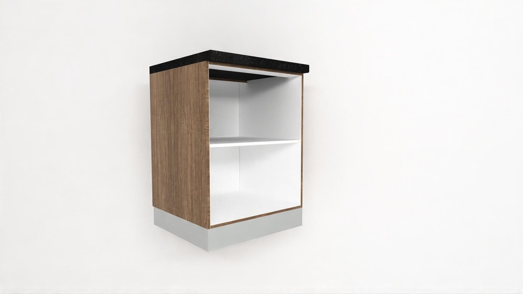 [BUOC1S-300-N] Base Open Unit - 1 Shelf - 580D (300, White_1311 Tap)