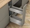 [BUBP2TMB-150-N] Base Pullout Unit - 2 Tier MerivoBox - 580D (150, White_1311 Tap)
