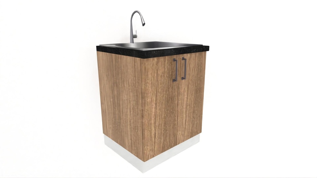 [BUDD1BS-750-N] Base Sink Unit 2 Shutter - 580D (750, White_1311 Tap)