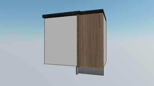 Base Unit Blind Corner 1 Shelf - LHS