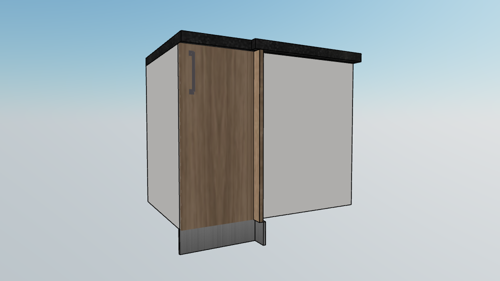 Base Unit Blind Corner 1 Shelf - RHS