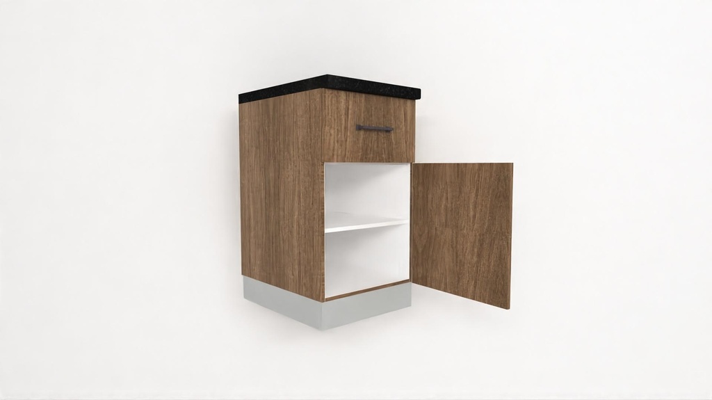 [BUSD1D-1200-N] Base Unit 1 Shutter 1 Drawer (1200, White_1311 Tap)