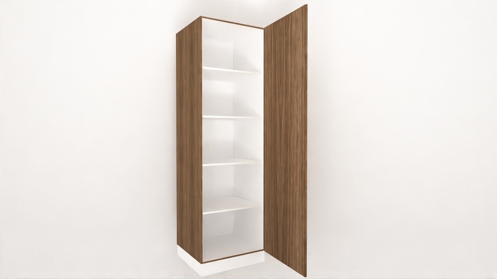[TUSD4S-300x2040H] Tall Unit 1 Shutter 4 Shelves (300, White_1311 Tap)