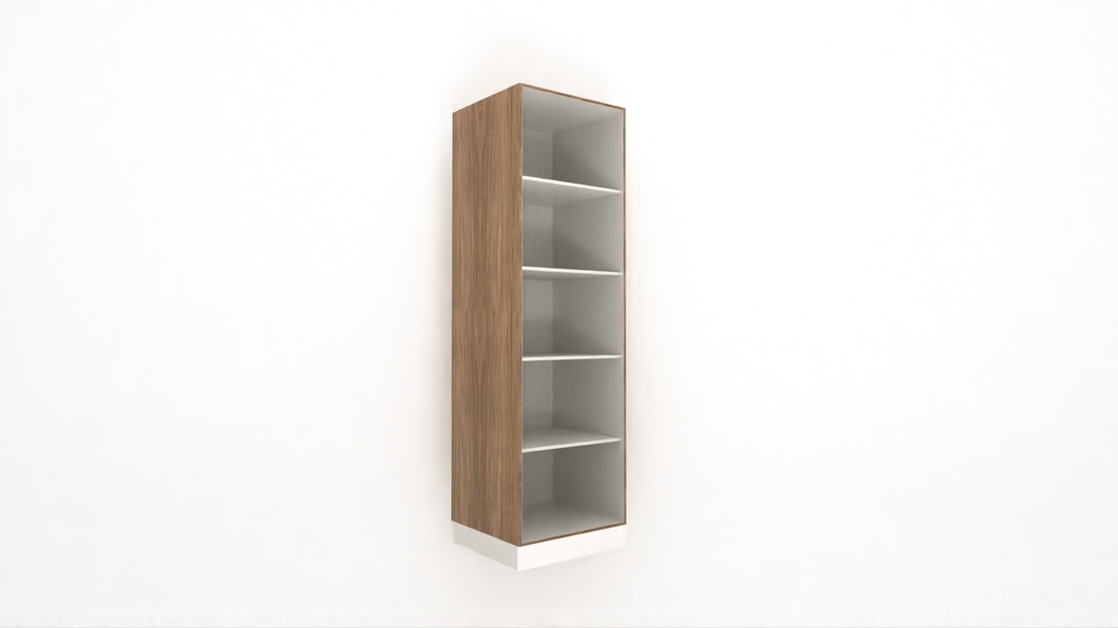 [TUOC4S-300x2040H] Tall Unit Open Unit 4 Shelves (300, White_1311 Tap)