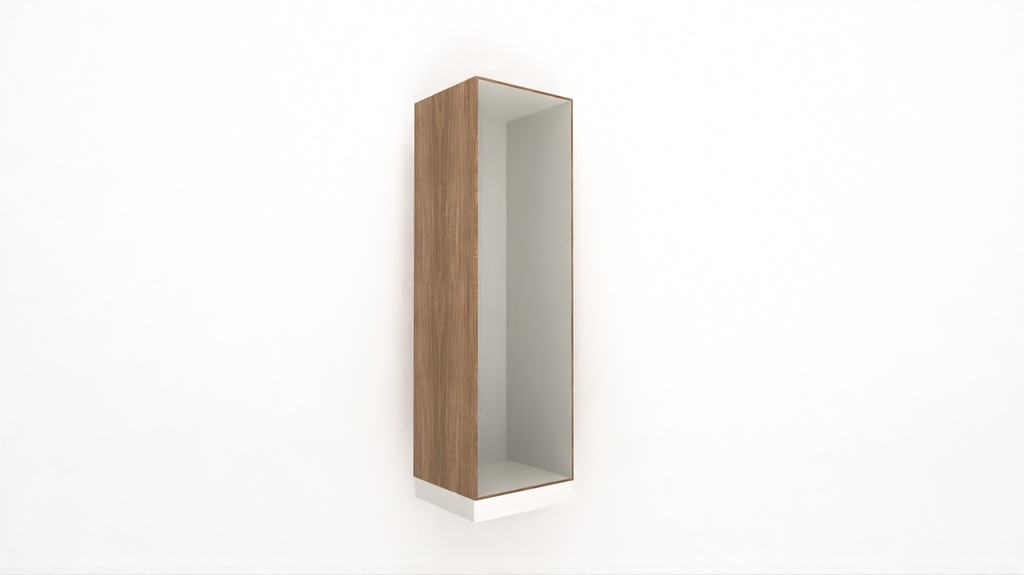 [TUOC-300x2040H] Tall Unit Open Unit No Shelf (300, White_1311 Tap)