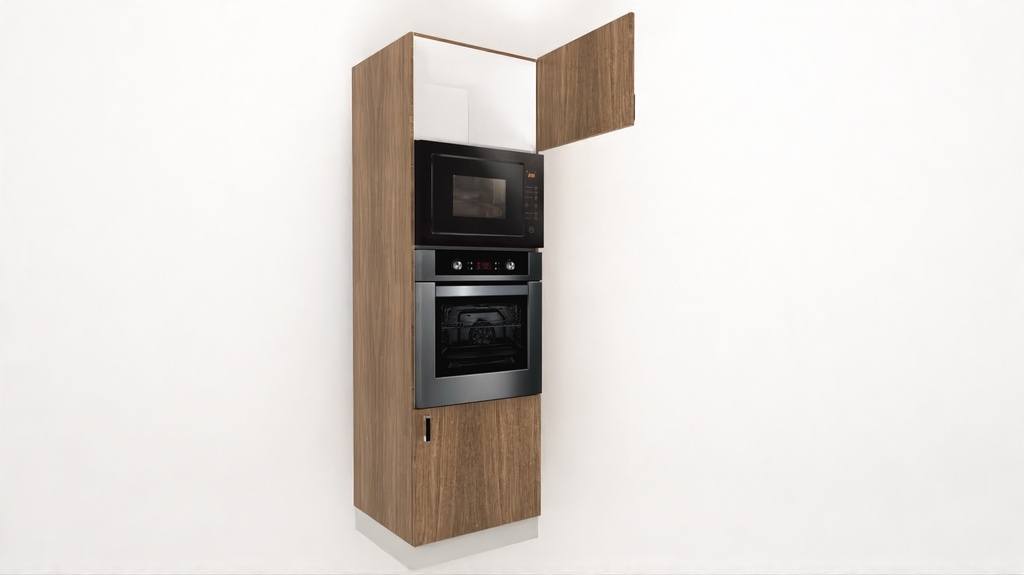 [TUBIOM-600x2040H] Tall Unit Oven + Microwave Unit (White_1311 Tap)
