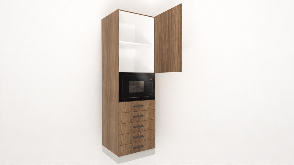 Tall Unit Built-In-Microwave 5 Ext Dwr Unit