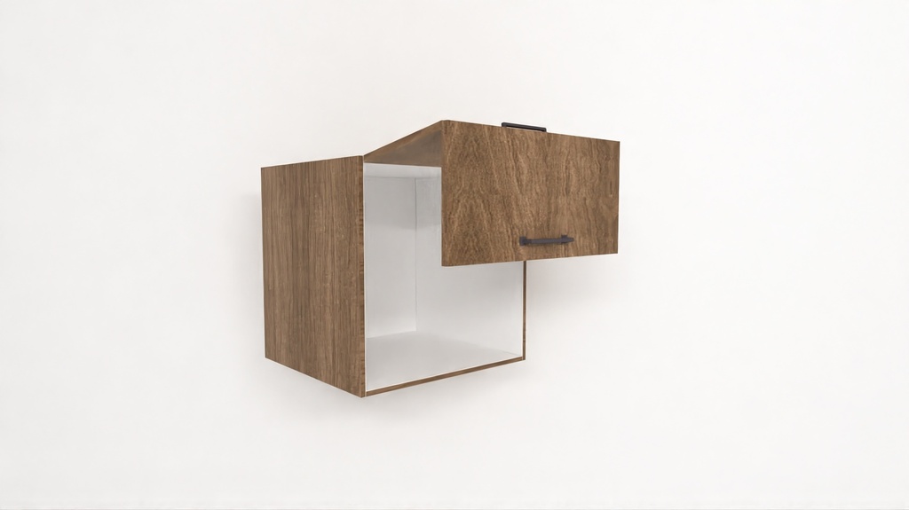 [WUHF1S-900-N] Wall Unit Lift Up - HF 1 Shelf (900, 600, White_1311 Tap)