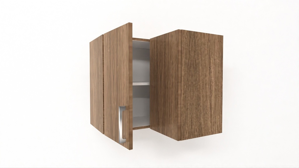 [WULCL-650-N] Wall Unit L Corner Unit 1 Shutter 1 Shelf - LHS (White_1311 Tap)