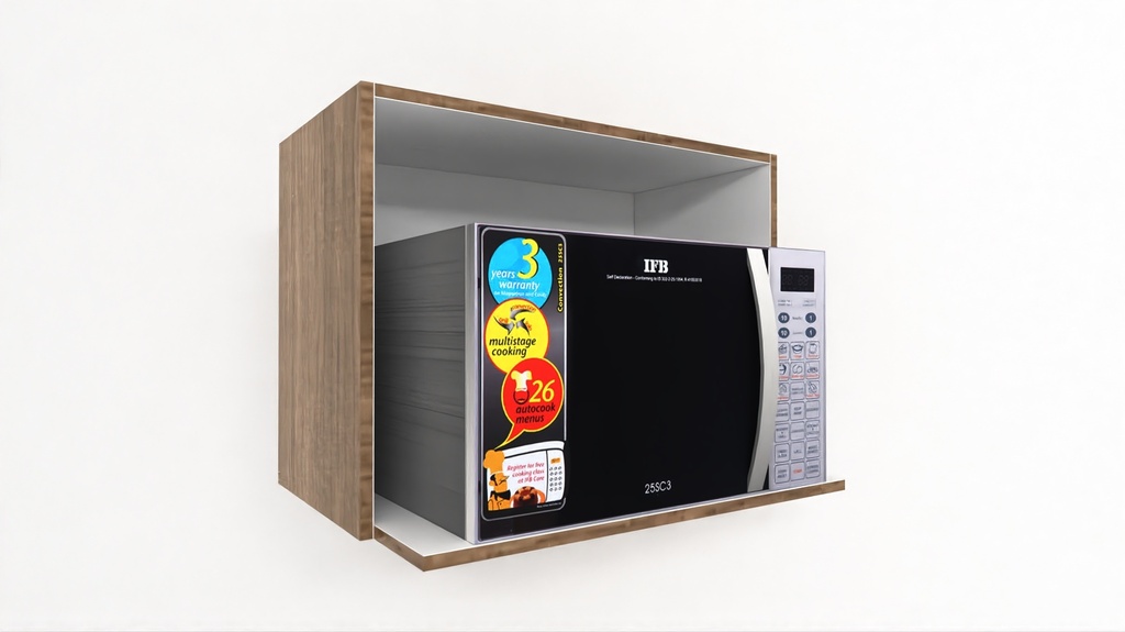 [WUMW-600-N] Wall Unit Loose Microwave Extended Bottom (White_1311 Tap)